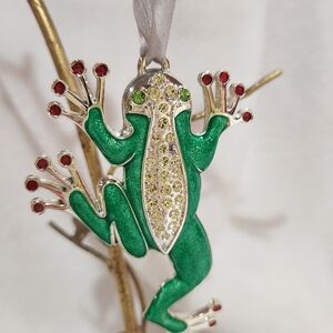 Harvey Lewis 2007 Limited Edition Frog Ornament w/Crystalized Swarovski Elements